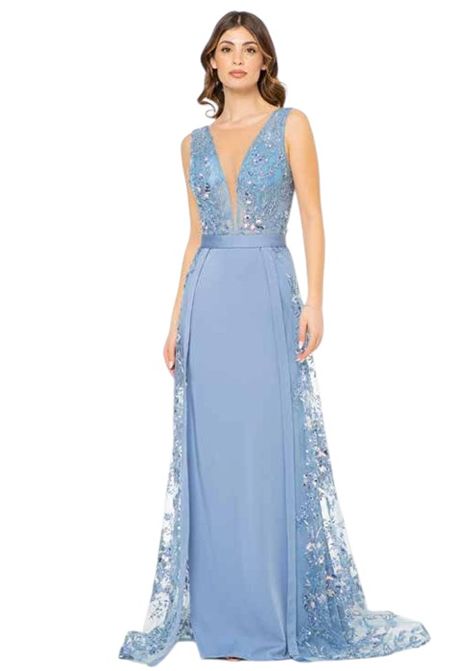 Dress with Embroidered Bodice and Removable Overskirt VIVIEN | dress | 85P 18901